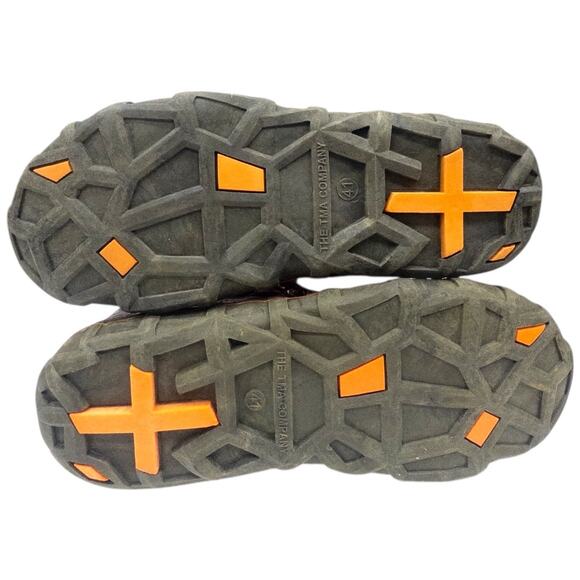 TMA EYES Tall Leather Distressed Moto Boots Women's size 9 Burgundy Orange - Picture 8 of 8